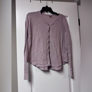 Mudd Mauve Button-Down Top